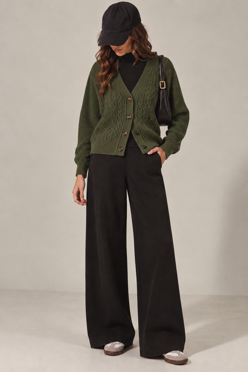 The Chunky Cable Knit Cardigan