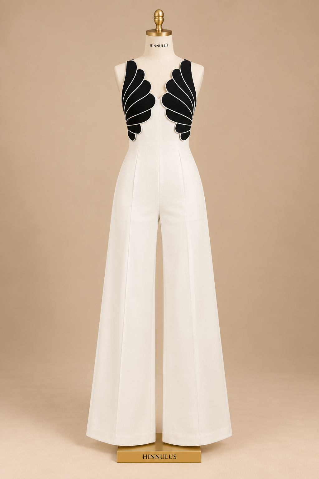 The Elise Contrast Wide-Leg Jumpsuit