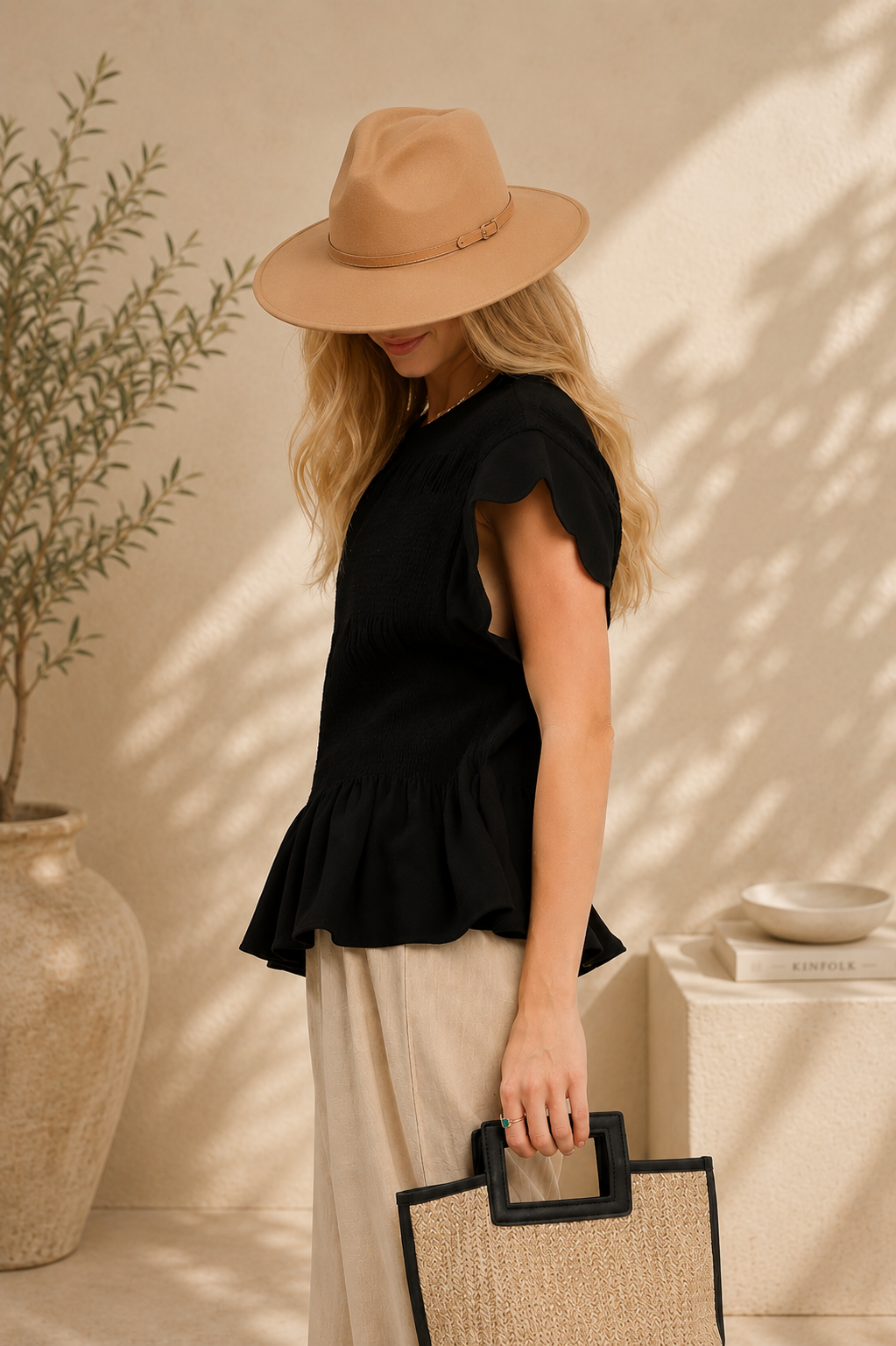 The Elara Linen Blouse