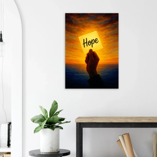 Hope Wall Art Poster – Sunshine Design on Premium Matte Paper - Hinnulus