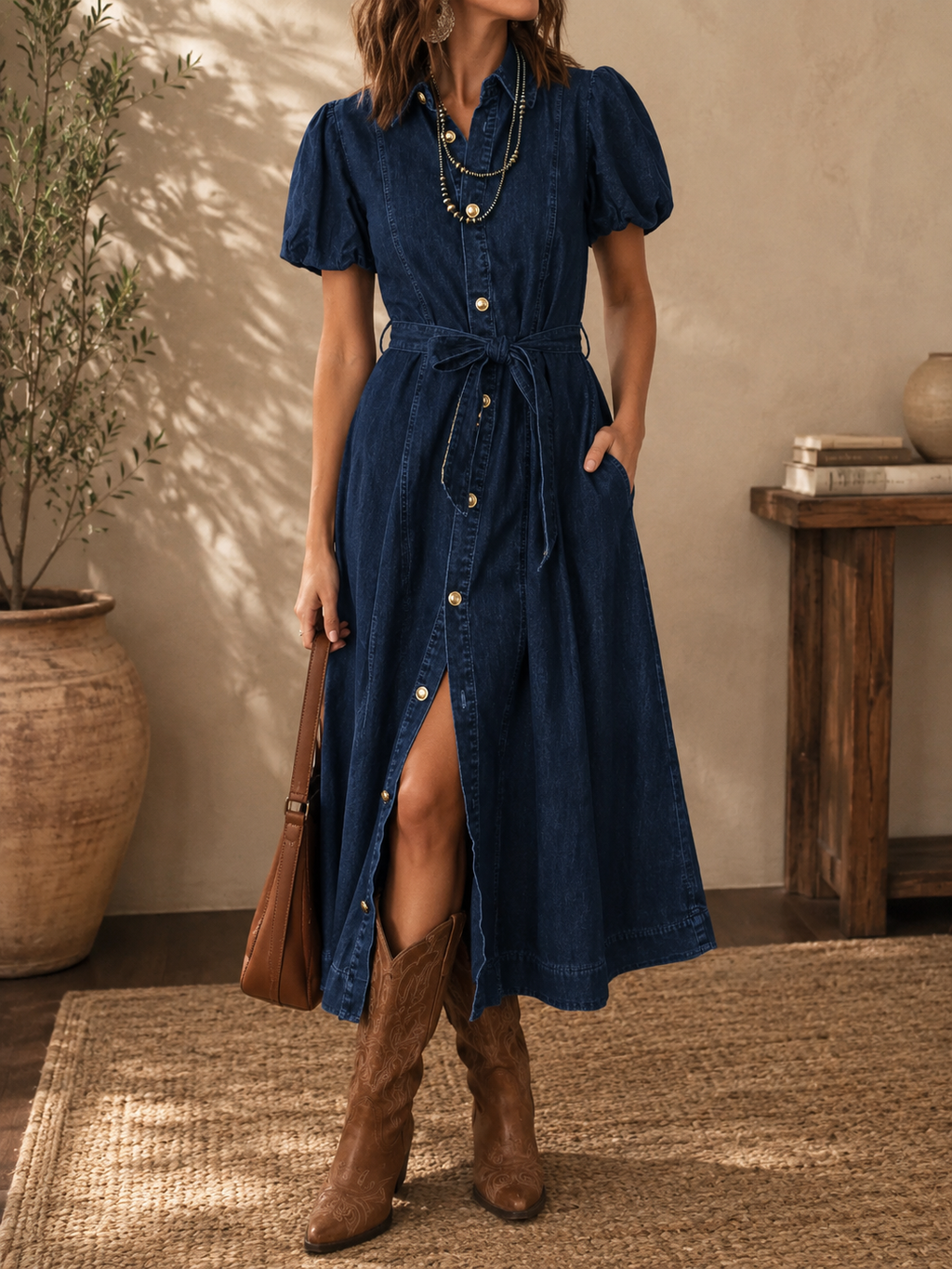 The Harper Denim Dress