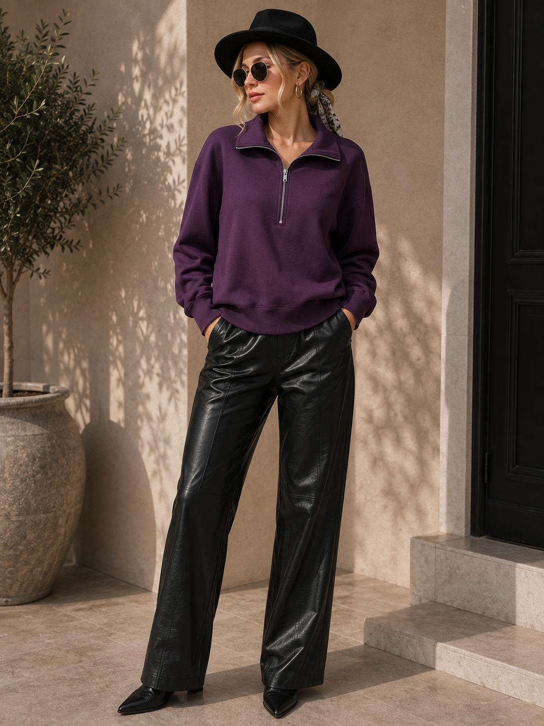 The Quinn Sweatshirt | Soft Luxe Half-Zip
