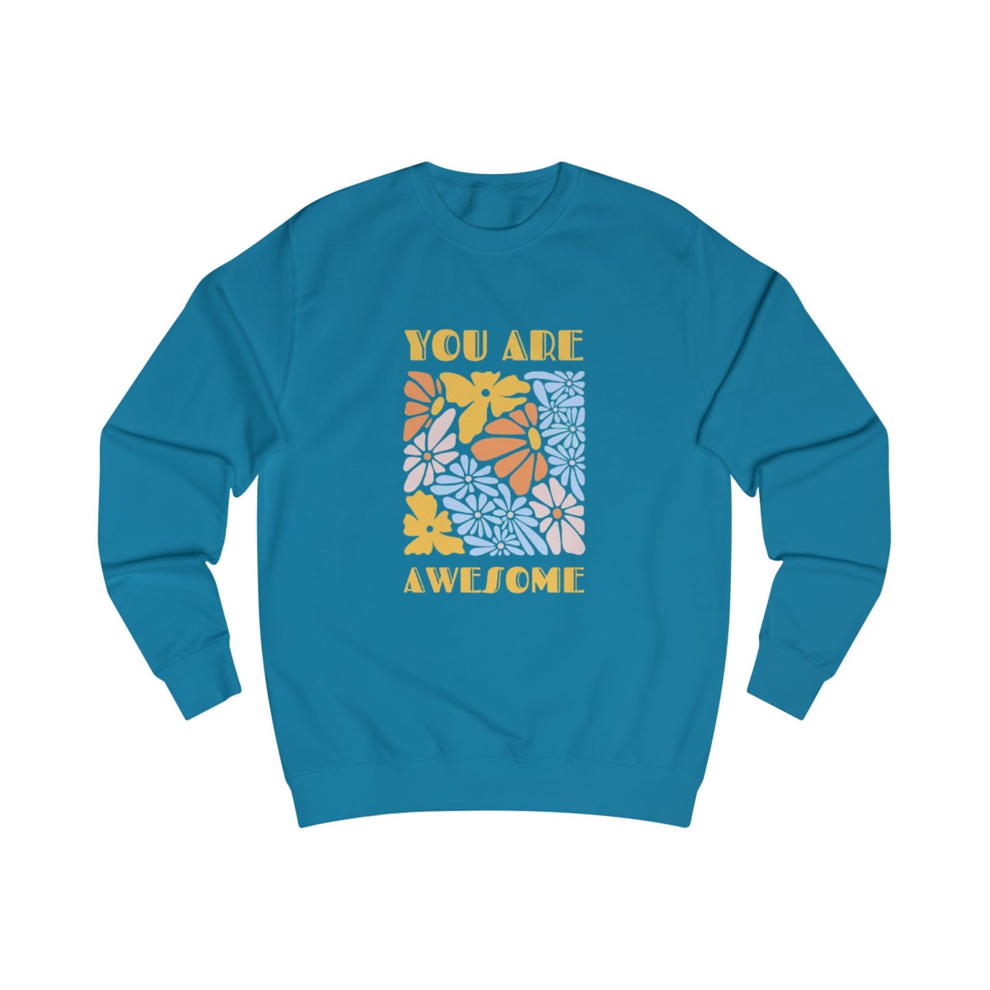 سويت شيرت زهري "أنتِ رائعة" - بلوفر جرافيكي إيجابي للنساء