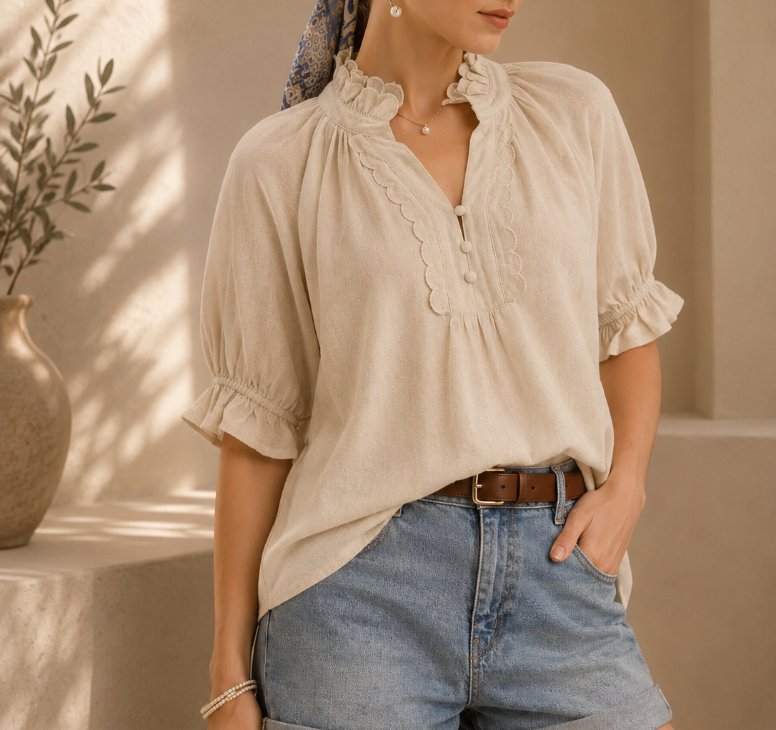 The Florence Linen Blouse