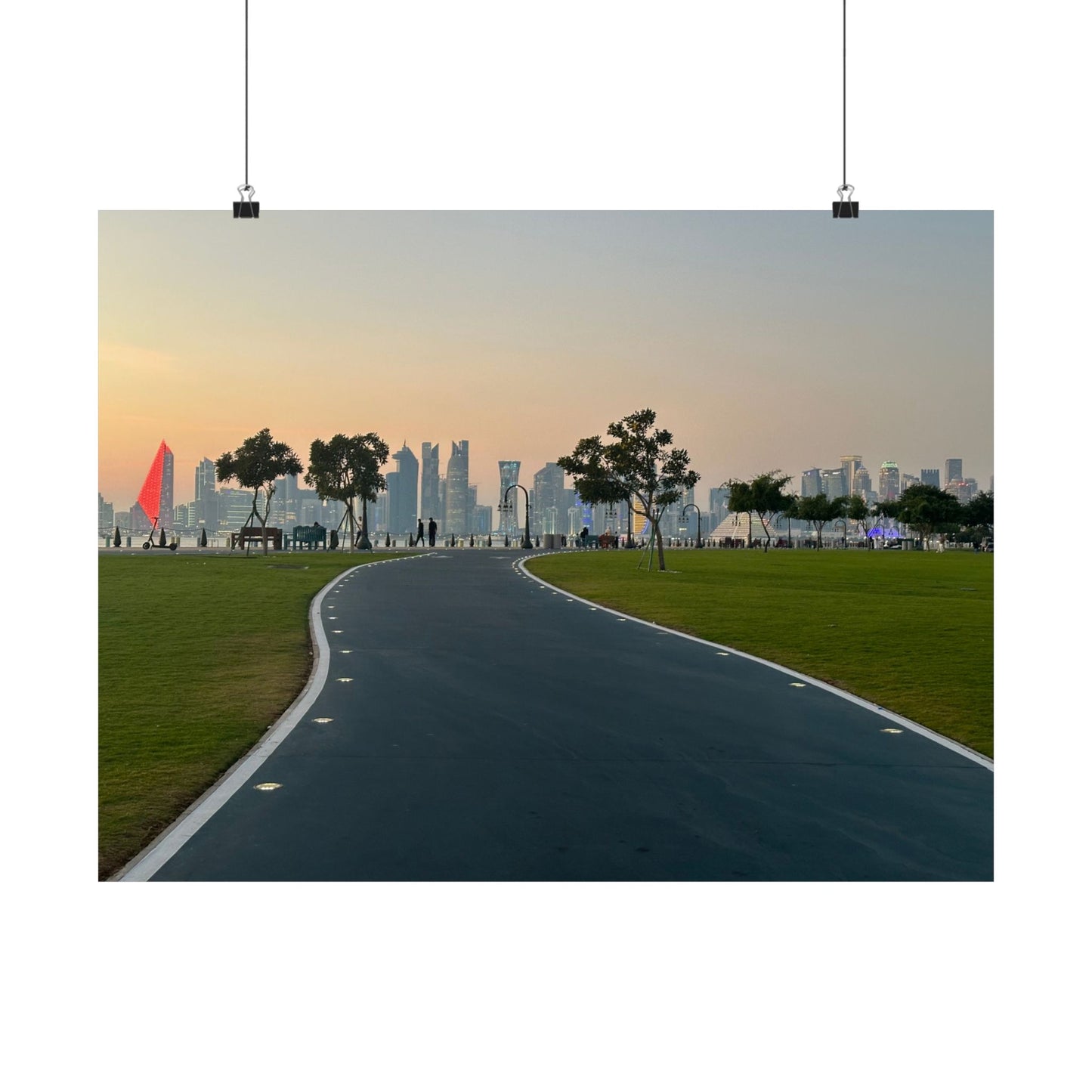 City Skyline Path Sweatshirt — Sunset Urban Park Graphic