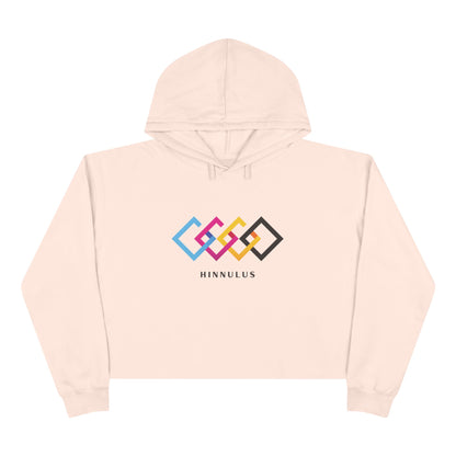 Cropped Hoodie — Minimal Geometric Color Blocks ‘Hinnulus’ Design