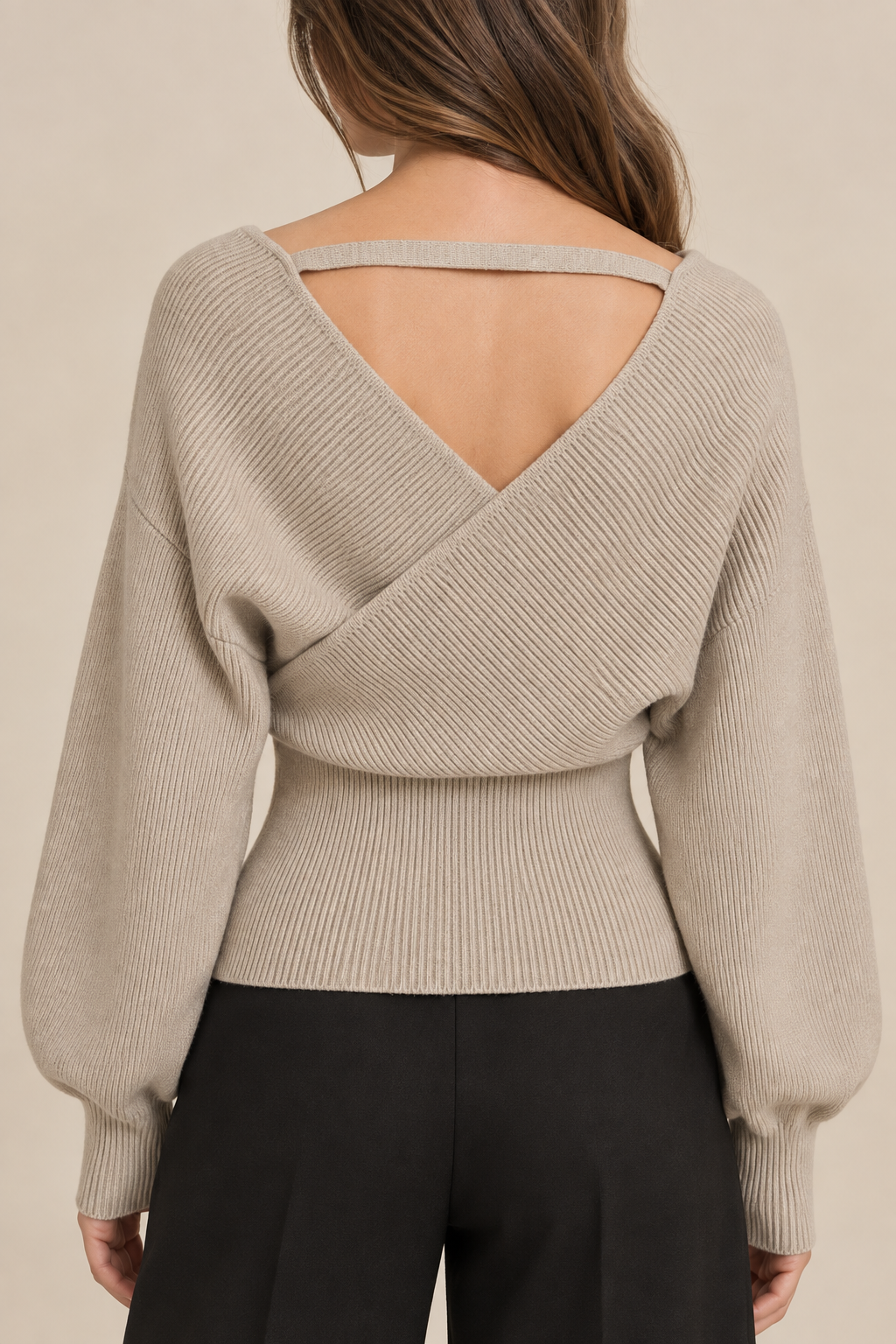 The Cross-Wrap Ribbed Sweater