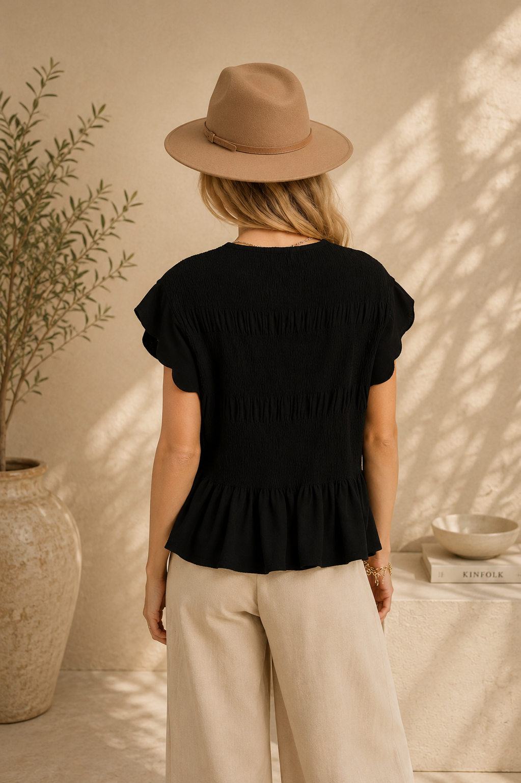 The Elara Linen Blouse