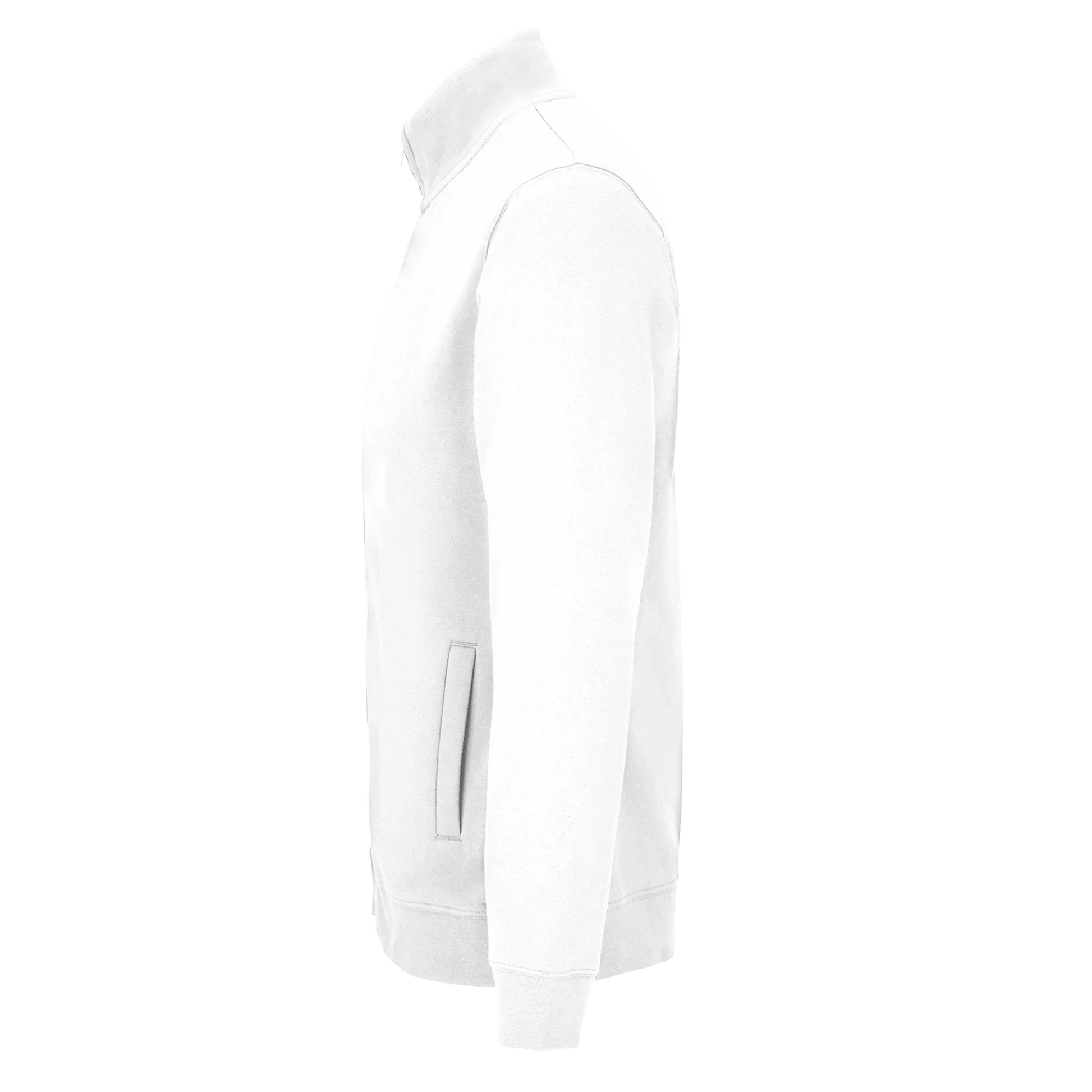 White Fleece Quarter-Zip Sweatshirt - Threadfast Ultimate - Hinnulus