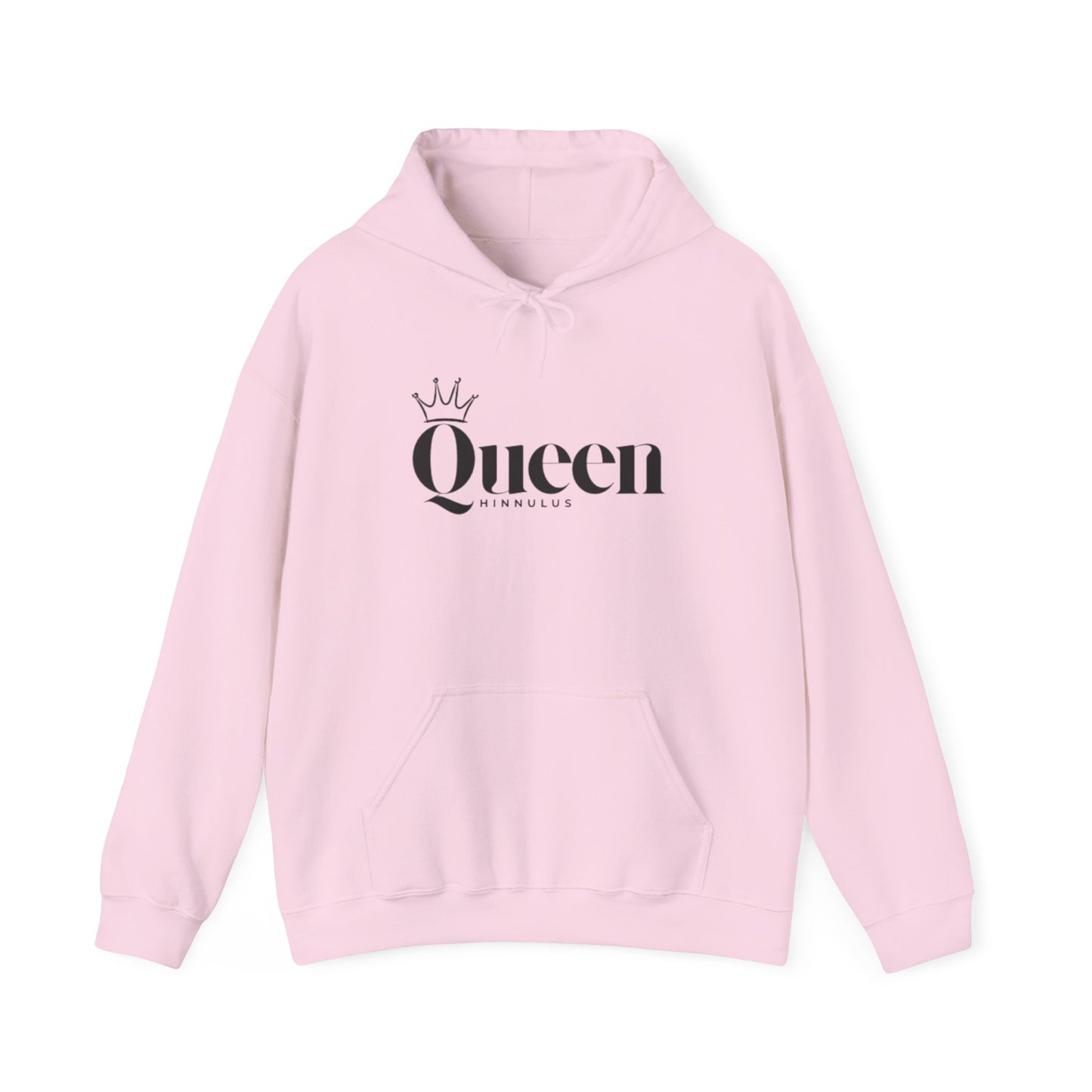 Queen Gothic Script Hoodie — Black Crowned Queen Sweatshirt