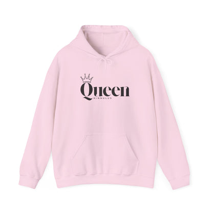 Queen Gothic Script Hoodie — Black Crowned Queen Sweatshirt