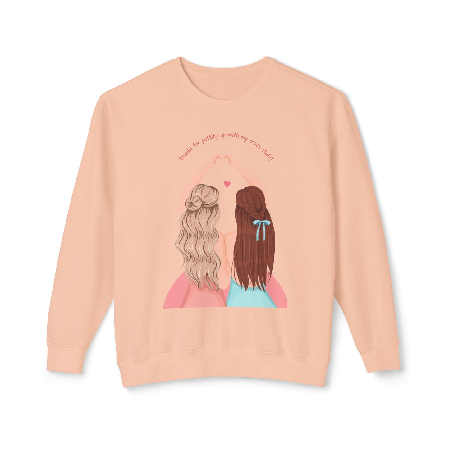 Friendship Crewneck Sweatshirt – Best Friends Heart Hand Pose Pullover