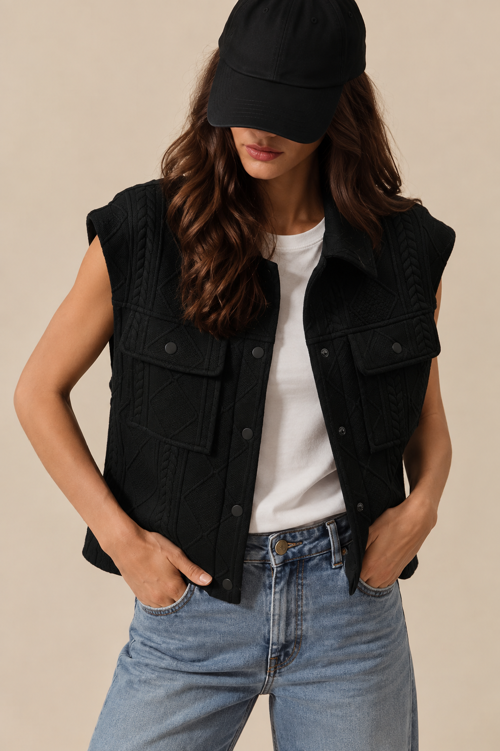 The Cable Stitch Knit Vest