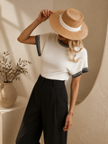 The Madeline Knit Top | Signature Contrast Cotton