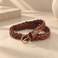 Cowhide Braided Leather Belt