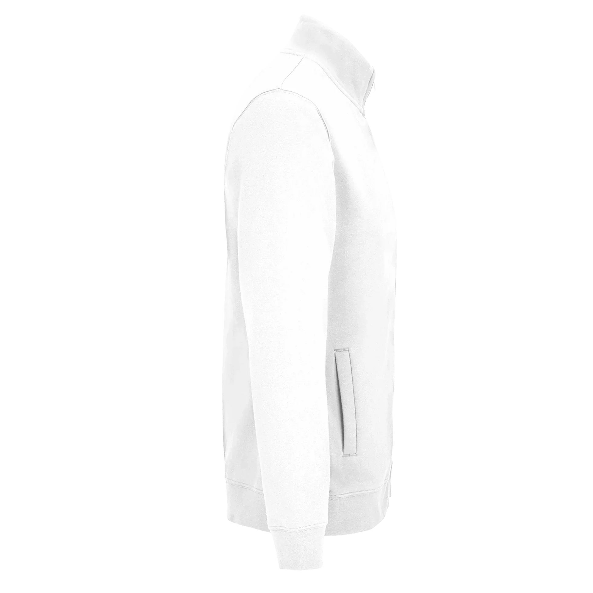 White Fleece Quarter-Zip Sweatshirt - Threadfast Ultimate - Hinnulus