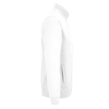 White Fleece Quarter-Zip Sweatshirt - Threadfast Ultimate - Hinnulus