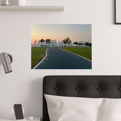 City Skyline Path Sweatshirt — Sunset Urban Park Graphic