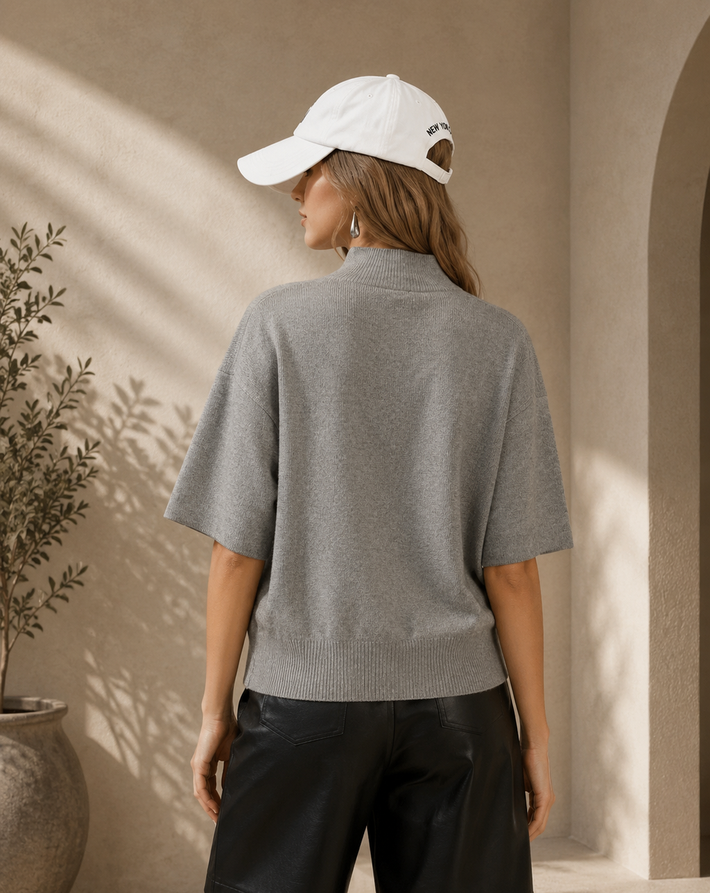 The Noelle Knit Top | Modern Mock Neck