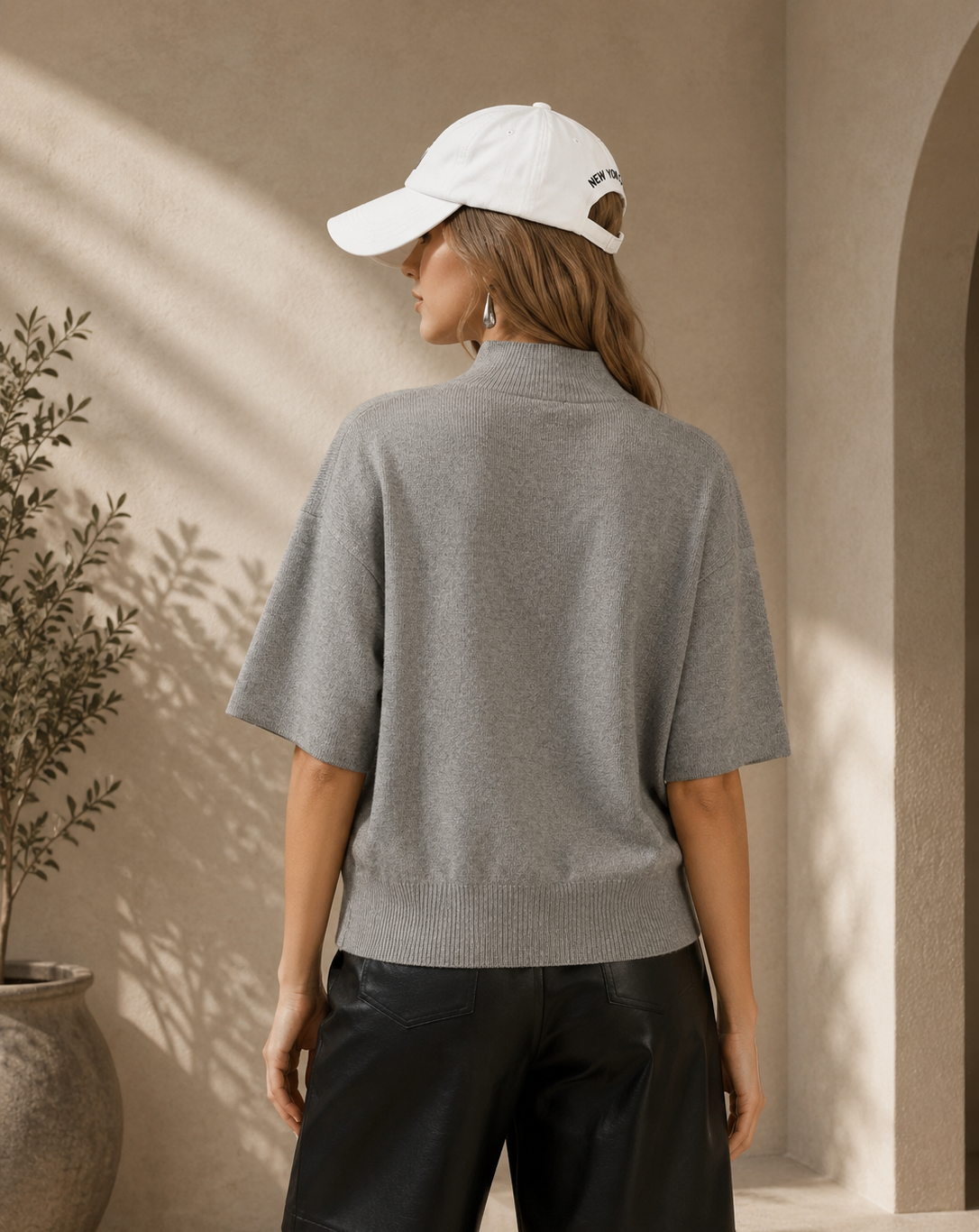 The Noelle Knit Top | Modern Mock Neck