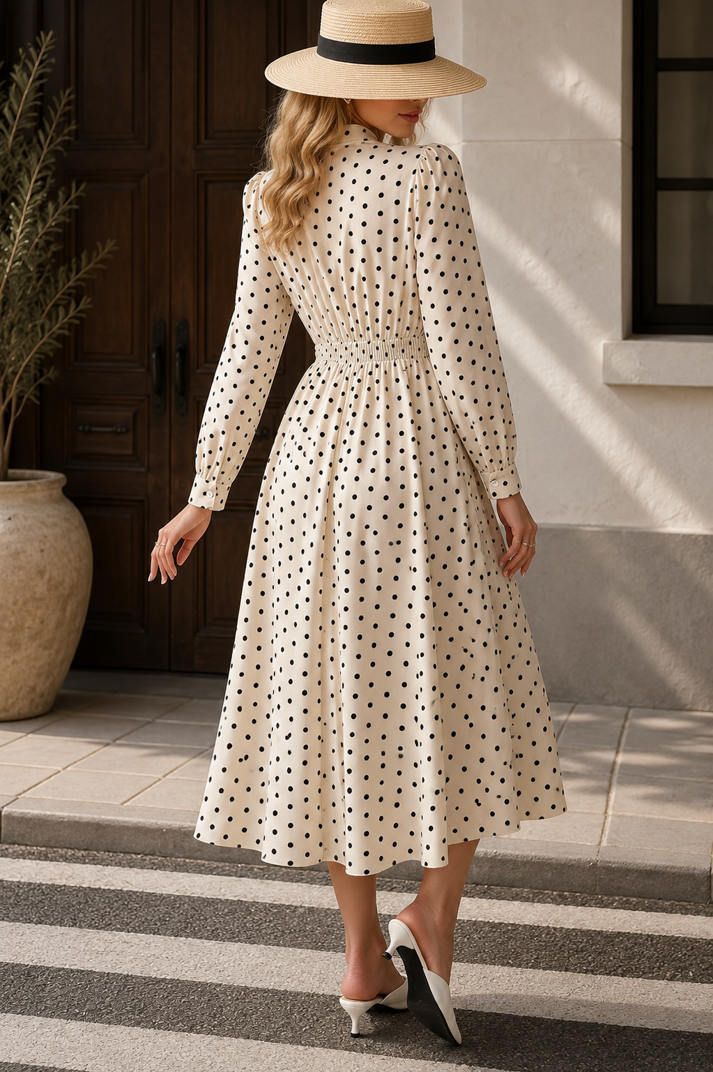The Isabelle Polka Dot Midi Dress
