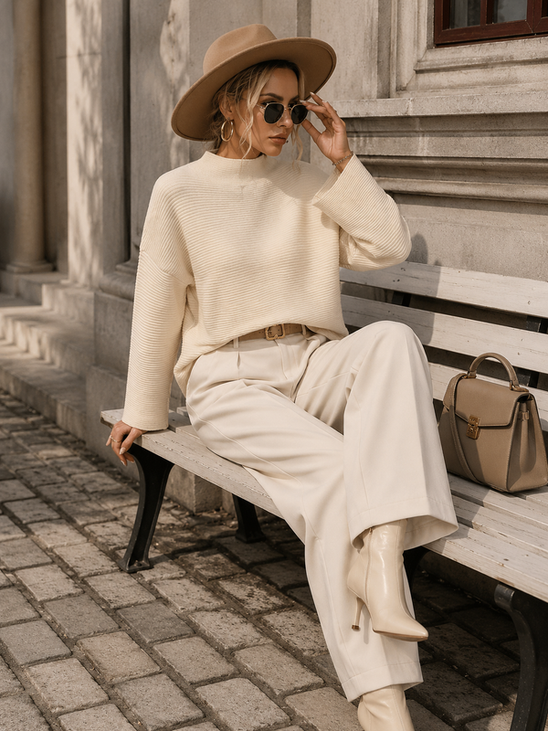 The Aria Mock Neck Sweater
