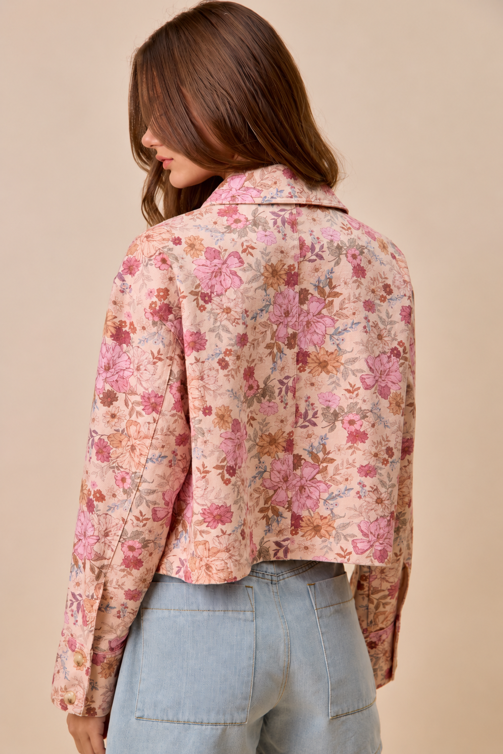The Floral Cotton Twill Barn Jacket
