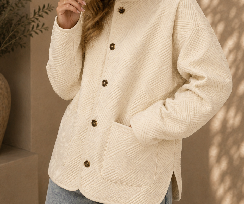 The Genevieve Jacquard Jacket | Timeless Textured Elegance