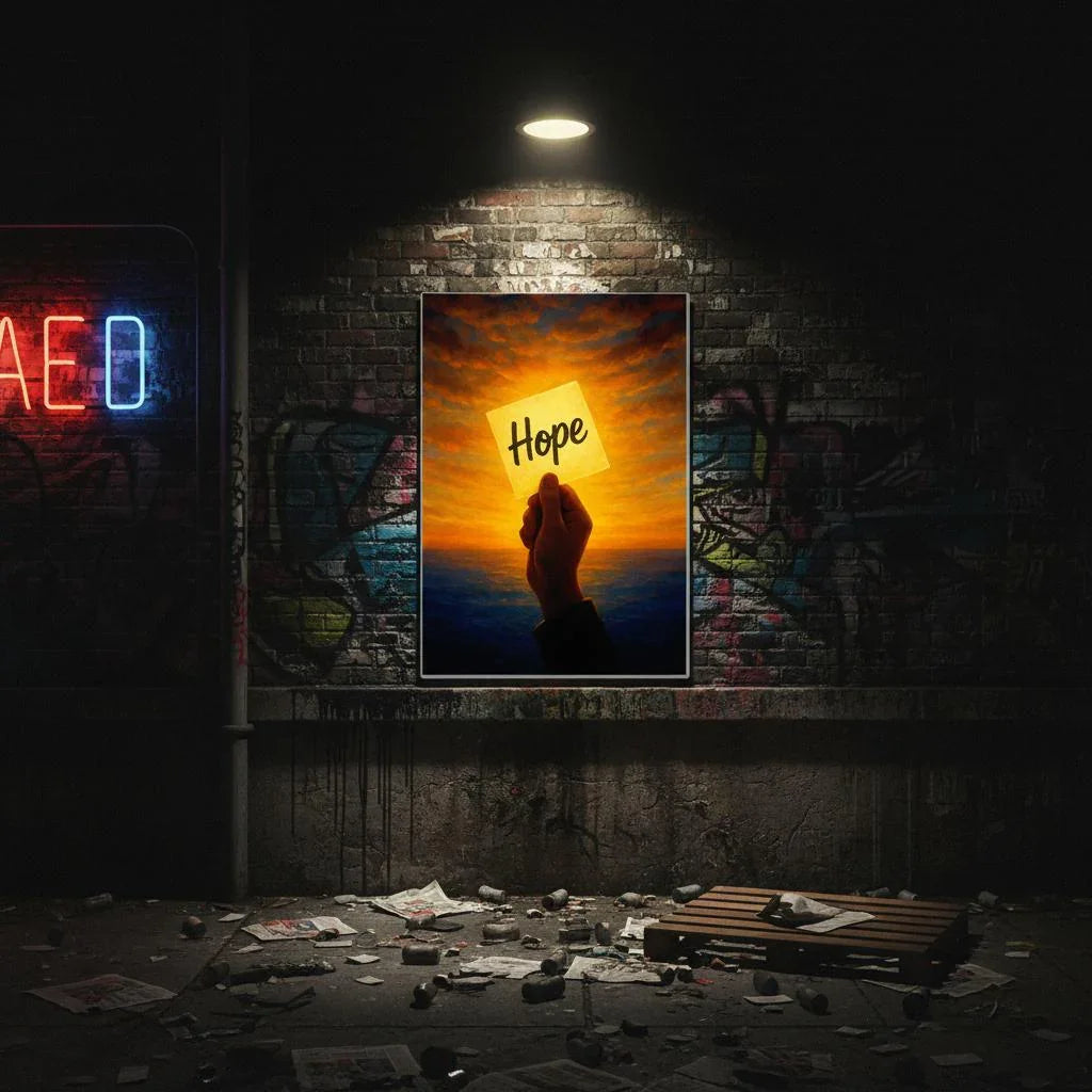 Hope Wall Art Poster – Sunshine Design on Premium Matte Paper - Hinnulus