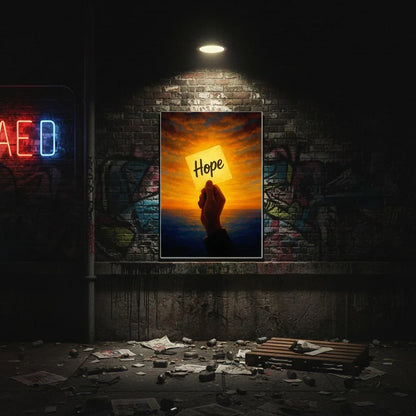 Hope Wall Art Poster – Sunshine Design on Premium Matte Paper - Hinnulus