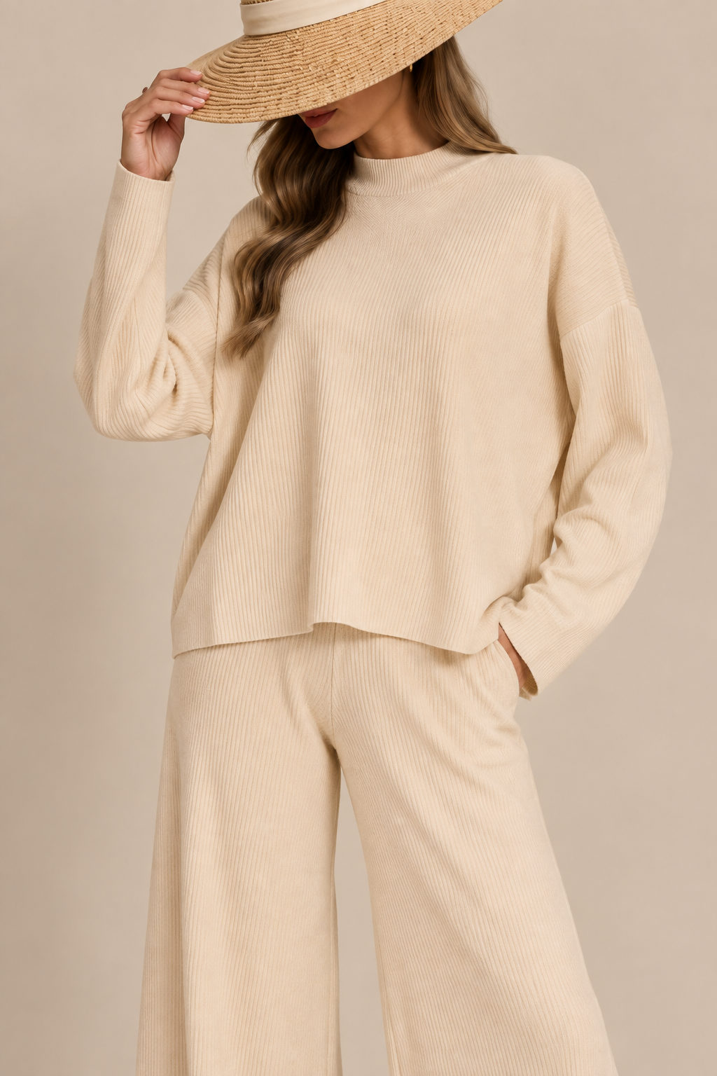 The Ribbed Knit Two-Piece Set