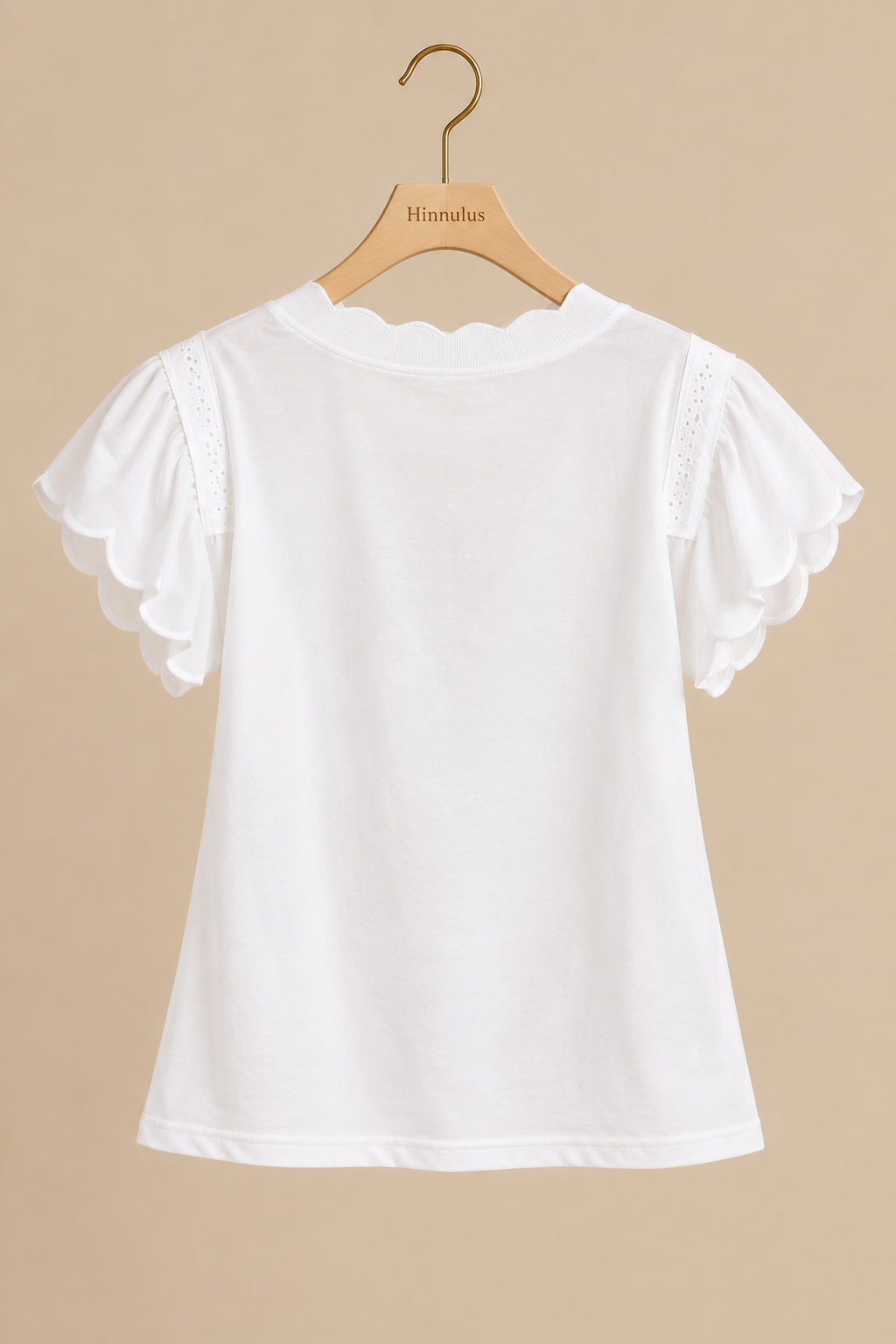 BiBi Scallop Edged Lace Trim Top