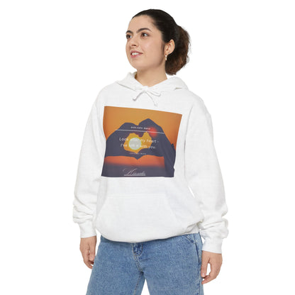 Heartfelt Love Unisex Hoodie, Cozy Sweatshirt, Gift for Her, Romantic Outfit, Couples Apparel, Emotional Comfort