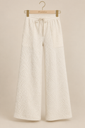 Umgee Cable Knit Textured Wide Leg Pants