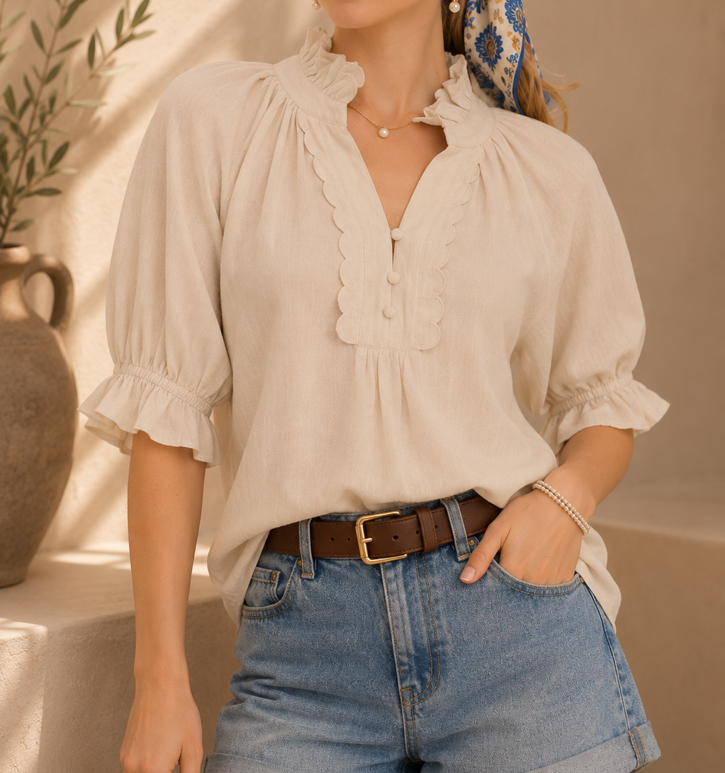 The Florence Linen Blouse