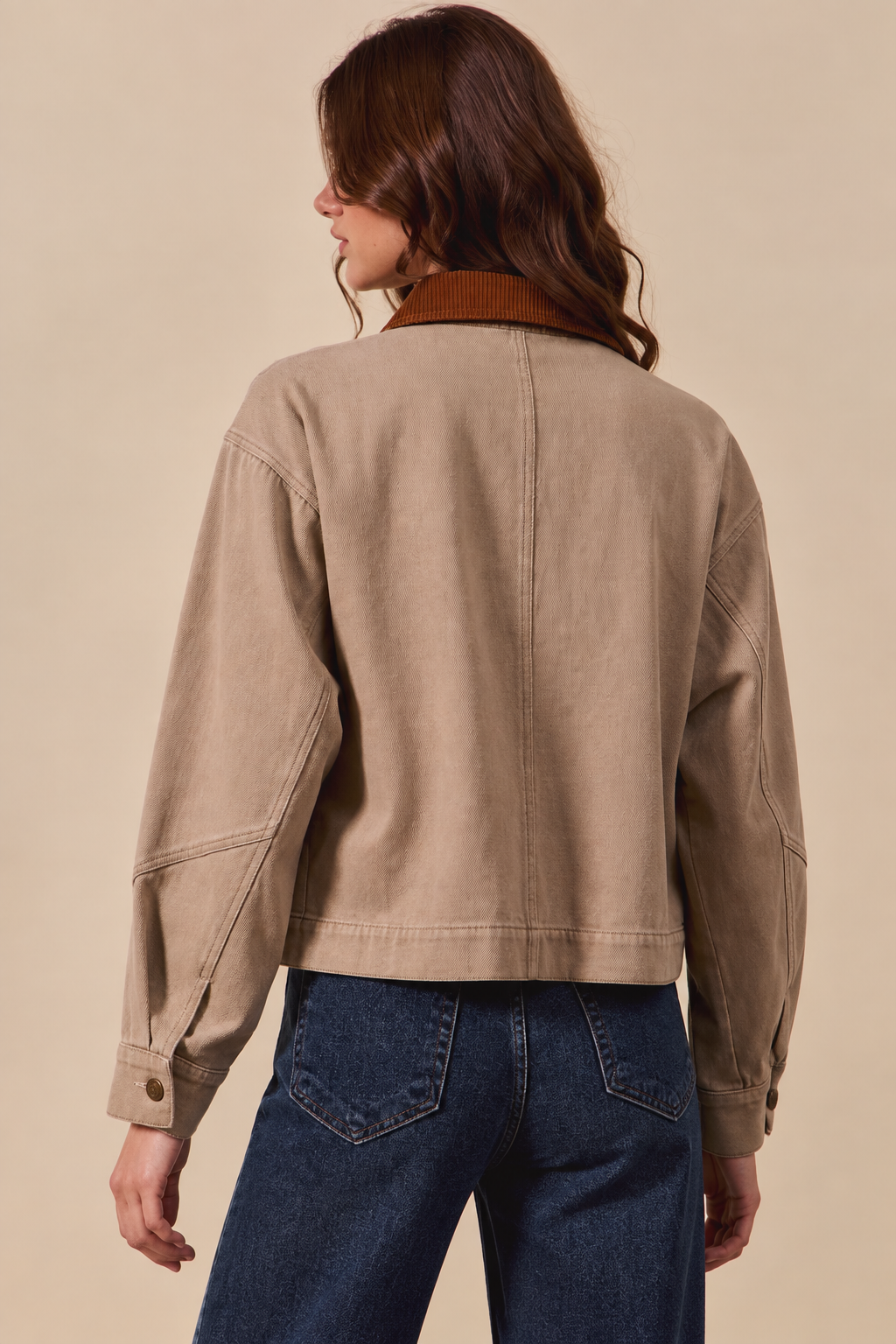 The Cropped Cotton Twill Jacket