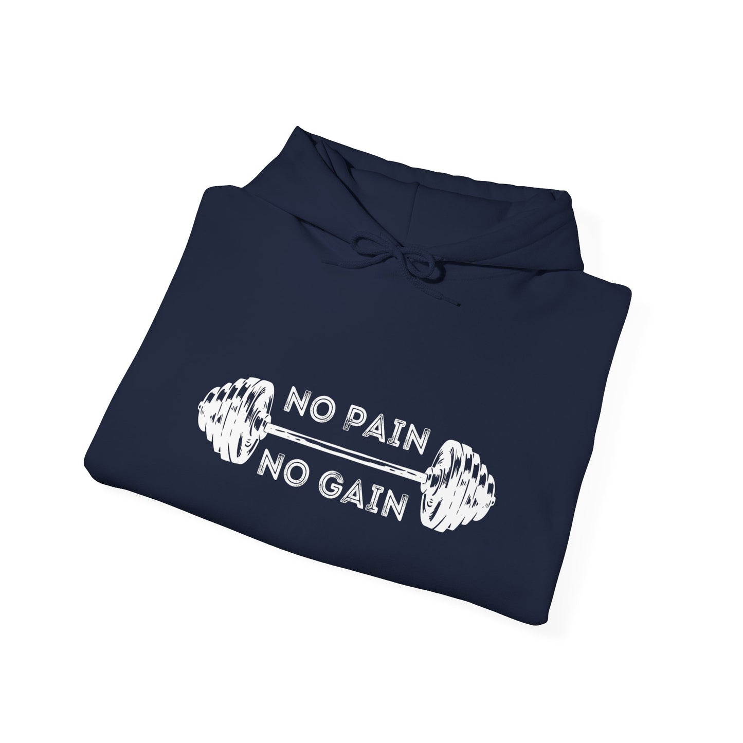No Pain No Gain Hoodie — Fitness Barbell Workout Hoodie