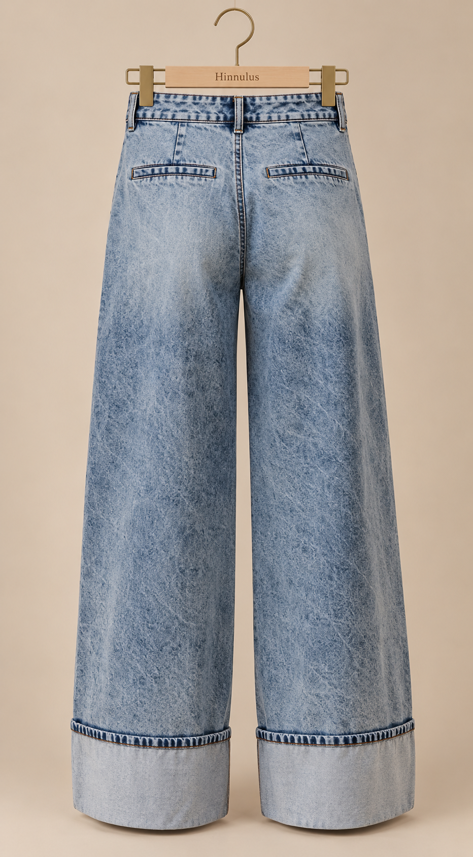 The Pleated Wide-Leg Denim Jeans