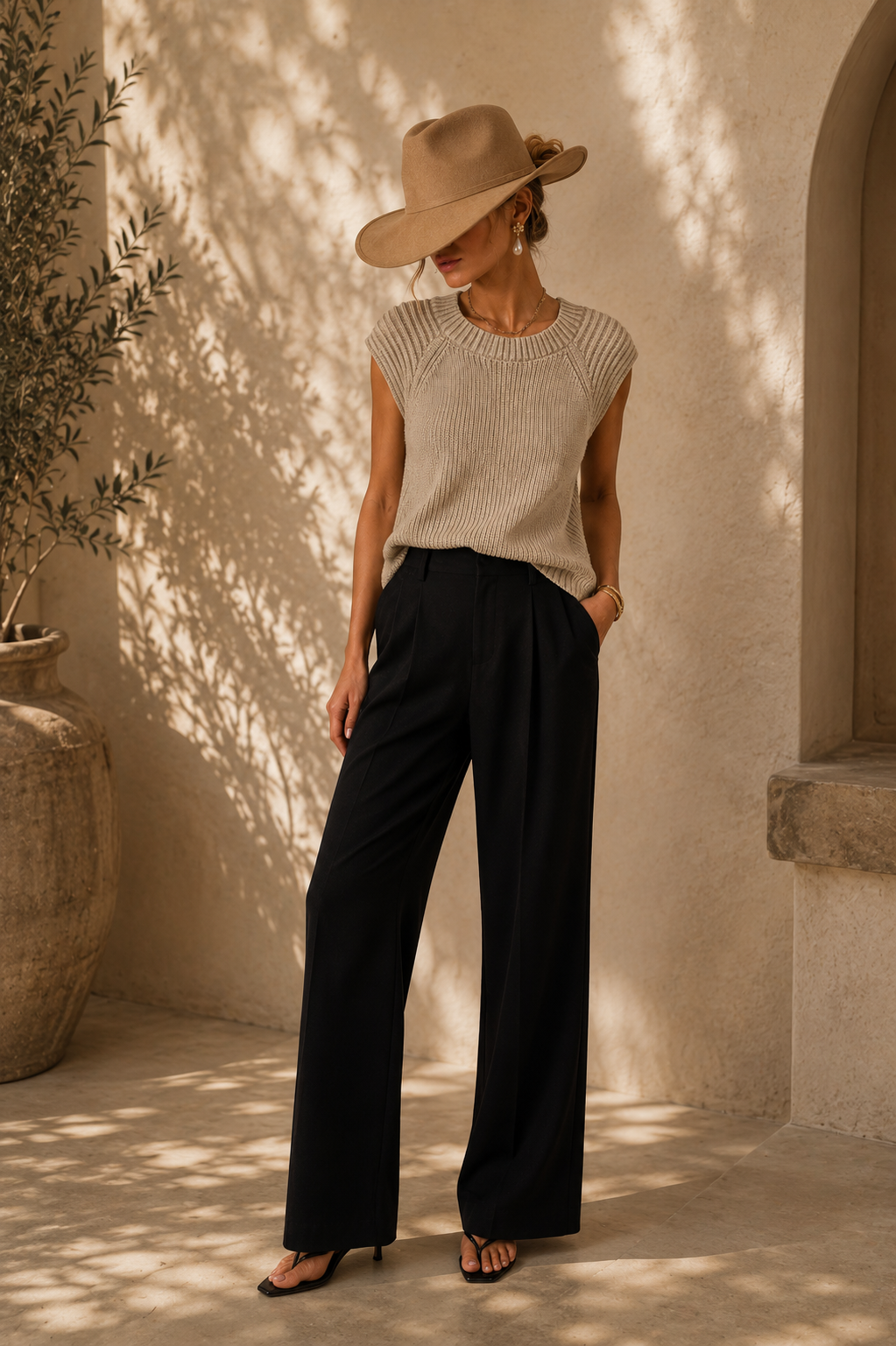 The Margot Sweater Vest | Mineral Cotton Knit