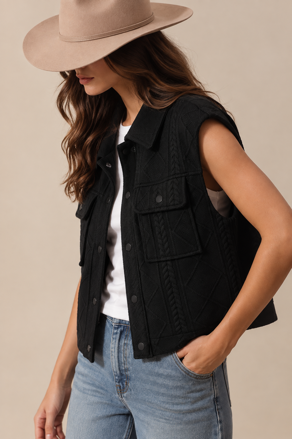 The Cable Stitch Knit Vest