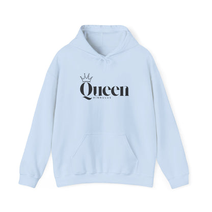 Queen Gothic Script Hoodie — Black Crowned Queen Sweatshirt