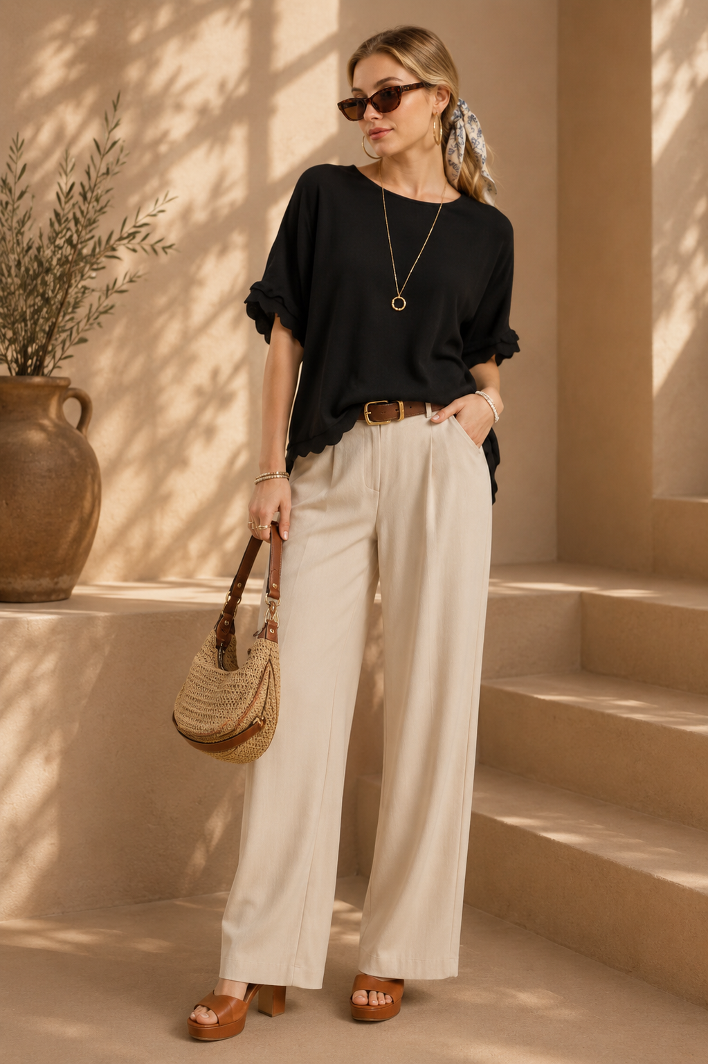 The Aria Linen Top | Relaxed Coastal Chic