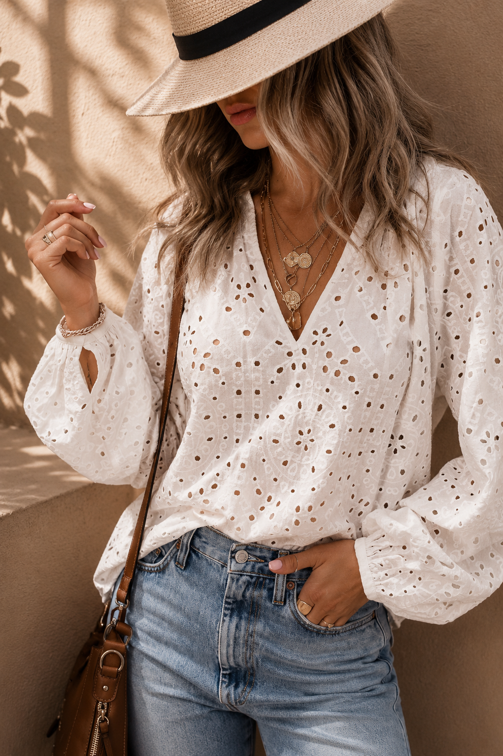 The Elodie Blouse | Cotton Eyelet Elegance