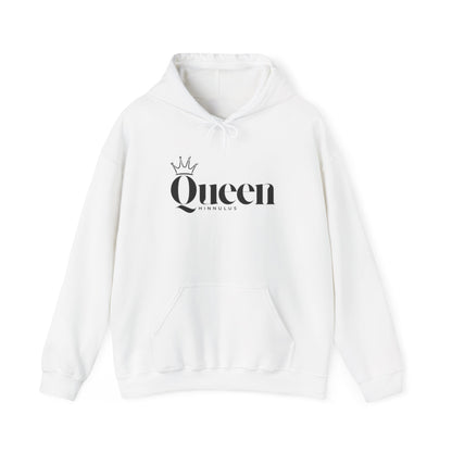 Queen Gothic Script Hoodie — Black Crowned Queen Sweatshirt