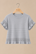 The Emilia Knit Top | Romantic Lace Detail