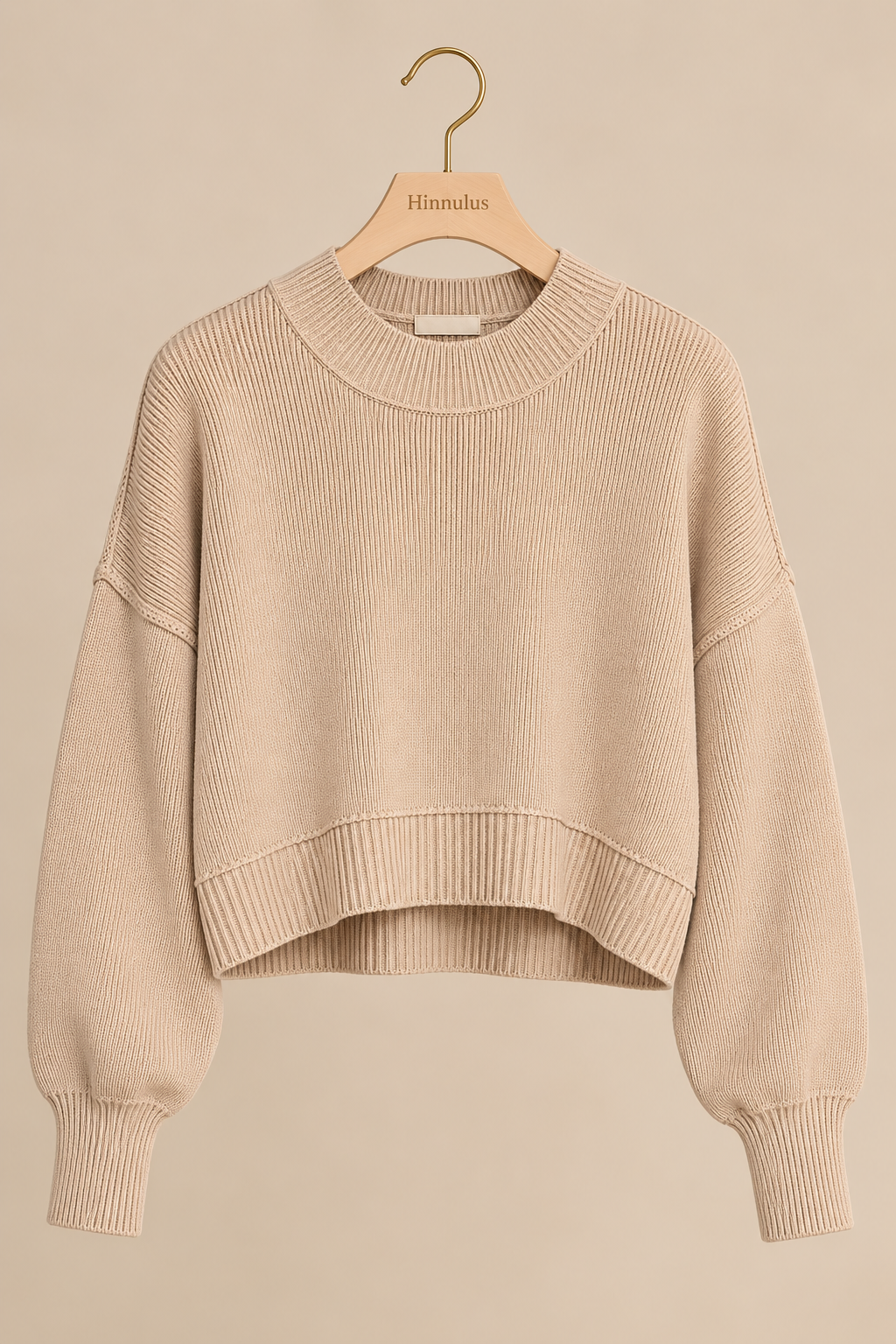 The Side-Slit Cropped Knit Sweater