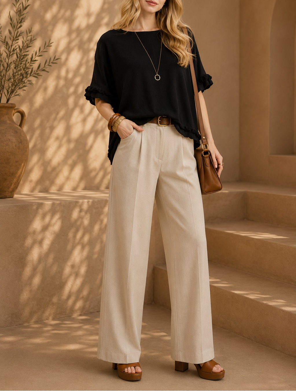 The Aria Linen Top | Relaxed Coastal Chic