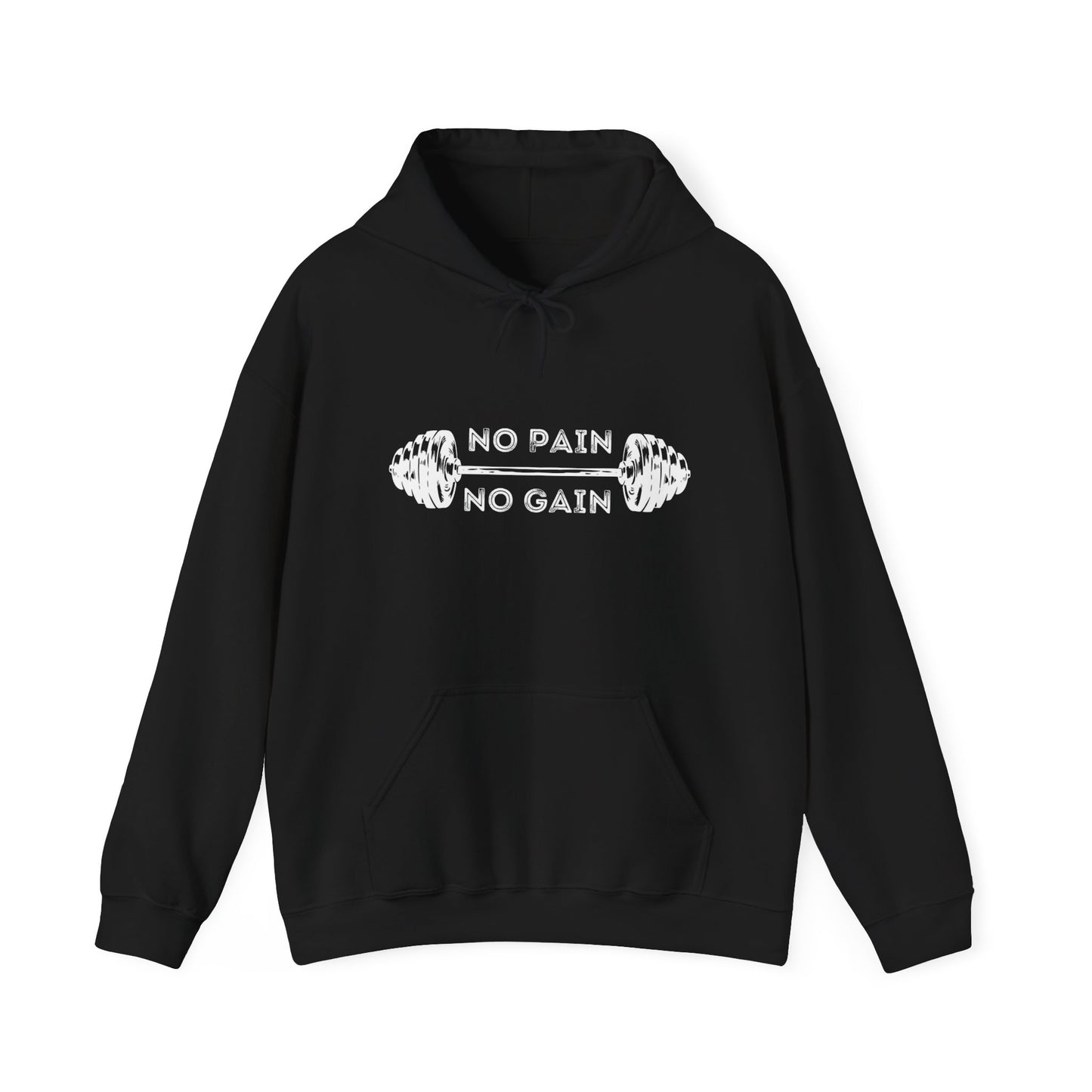 No Pain No Gain Hoodie — Fitness Barbell Workout Hoodie