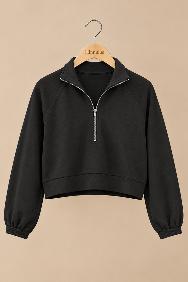 The Sienna Sweatshirt | Modern Half-Zip Essential