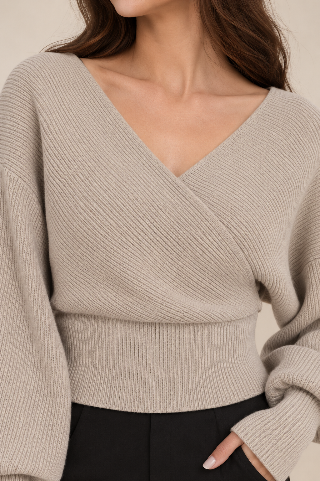 The Cross-Wrap Ribbed Sweater